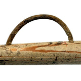 Wonderful Antique Wooden Horn in Original Paint with Bentwood Handle --Loud!