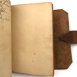 1832-39 Young Man's College Expenses (and $ from Parents) Leather Covered Notebook
