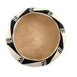 Precise and Perfect Vintage B. Ramirez Black and White Painted Acoma Pueblo Small Bowl