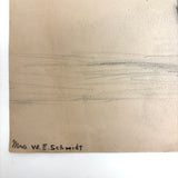 Dana Purinton's Top Speed Boston Terrier, with Strutting Dachshund on Reverse, Graphite Drawing