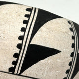Precise and Perfect Vintage B. Ramirez Black and White Painted Acoma Pueblo Small Bowl