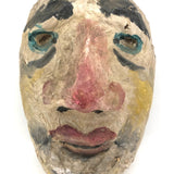 Poetic Artist Made Large Painted Papier Mache Face