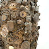 Dark and Craggy Antique Stoneware/Redware Memory Jug, Sealed Forever