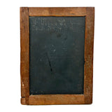 19th Century Small Size Handmade School Slate with Charming Etched Monogram, Stars and Shapes