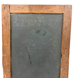 19th Century Small Size Handmade School Slate with Charming Etched Monogram, Stars and Shapes