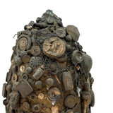 Dark and Craggy Antique Stoneware/Redware Memory Jug, Sealed Forever