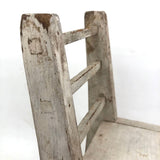 SOLD Beautifully Constructed Old Folk Art Doll Rocker in White Paint