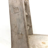 SOLD Beautifully Constructed Old Folk Art Doll Rocker in White Paint