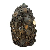 Dark and Craggy Antique Stoneware/Redware Memory Jug, Sealed Forever