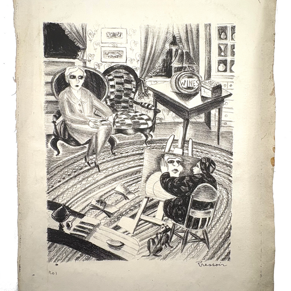 Esther Pressoir, Artist and Model, c. 1930 Signed Lithograph (no. 1)