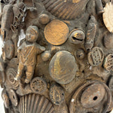 Dark and Craggy Antique Stoneware/Redware Memory Jug, Sealed Forever