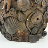 Dark and Craggy Antique Stoneware/Redware Memory Jug, Sealed Forever