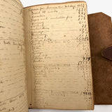 1832-39 Young Man's College Expenses (and $ from Parents) Leather Covered Notebook