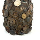 Dark and Craggy Antique Stoneware/Redware Memory Jug, Sealed Forever