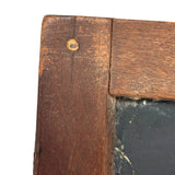 19th Century Small Size Handmade School Slate with Charming Etched Monogram, Stars and Shapes