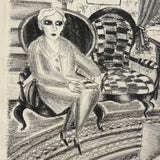 Esther Pressoir, Artist and Model, c. 1930 Signed Lithograph (no. 1)