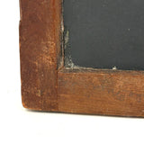 19th Century Small Size Handmade School Slate with Charming Etched Monogram, Stars and Shapes