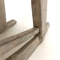SOLD Beautifully Constructed Old Folk Art Doll Rocker in White Paint