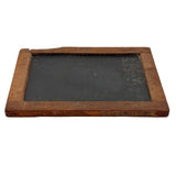 19th Century Small Size Handmade School Slate with Charming Etched Monogram, Stars and Shapes