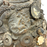 Dark and Craggy Antique Stoneware/Redware Memory Jug, Sealed Forever