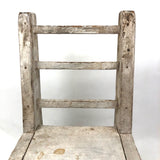 SOLD Beautifully Constructed Old Folk Art Doll Rocker in White Paint