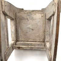 SOLD Beautifully Constructed Old Folk Art Doll Rocker in White Paint