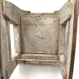 SOLD Beautifully Constructed Old Folk Art Doll Rocker in White Paint