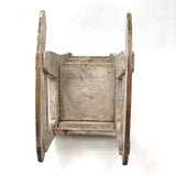 SOLD Beautifully Constructed Old Folk Art Doll Rocker in White Paint