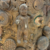 Dark and Craggy Antique Stoneware/Redware Memory Jug, Sealed Forever