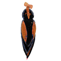 A. Campbell's Hanging Velvet and Silk Folk Art Sewing Owl with American Flag Bow