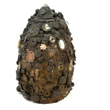 Dark and Craggy Antique Stoneware/Redware Memory Jug, Sealed Forever