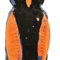 A. Campbell's Hanging Velvet and Silk Folk Art Sewing Owl with American Flag Bow