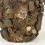 Dark and Craggy Antique Stoneware/Redware Memory Jug, Sealed Forever