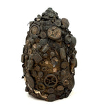 Dark and Craggy Antique Stoneware/Redware Memory Jug, Sealed Forever