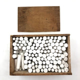 1920s American Crayon Co. One Gross Box Tapered White Waltham Chalk, Near Full