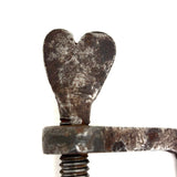 19th Century Hand-forged  Heart Quilting Clamp