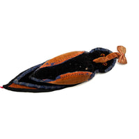 A. Campbell's Hanging Velvet and Silk Folk Art Sewing Owl with American Flag Bow