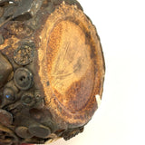 Dark and Craggy Antique Stoneware/Redware Memory Jug, Sealed Forever