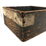 Gorgeous Old "Terminal Strips" Crate in Best Blue-Gray Paint with Handwritten Label