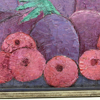 Radiant Eggplant Still Life by Haitian Artist Calixte Henry, 1980