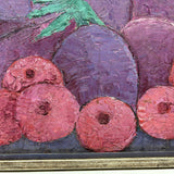 Radiant Eggplant Still Life by Haitian Artist Calixte Henry, 1980