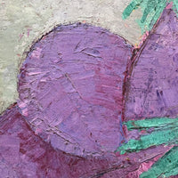 Radiant Eggplant Still Life by Haitian Artist Calixte Henry, 1980