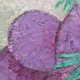 Radiant Eggplant Still Life by Haitian Artist Calixte Henry, 1980