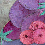 Radiant Eggplant Still Life by Haitian Artist Calixte Henry, 1980