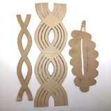 Lot of Old Quilter's Templates, One Signed, Dated 1889