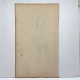 Delicately Rendered 1880s Pennsylvania Folk Ink and Watercolor Ledger Drawing of Native American Chief (Copy)