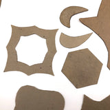 Lot of Old Quilter's Templates, One Signed, Dated 1889