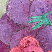 Radiant Eggplant Still Life by Haitian Artist Calixte Henry, 1980