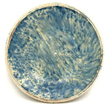 Big, Beautiful Antique French Country Hand-thrown Stoneware Bowl/Platter in Painterly Marble-Spatter Glaze
