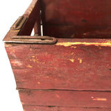 Brilliant Collapsible Crate in Old Red Paint